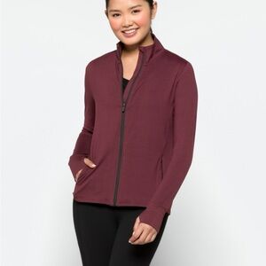 Women's Burgundy Workout Jacket